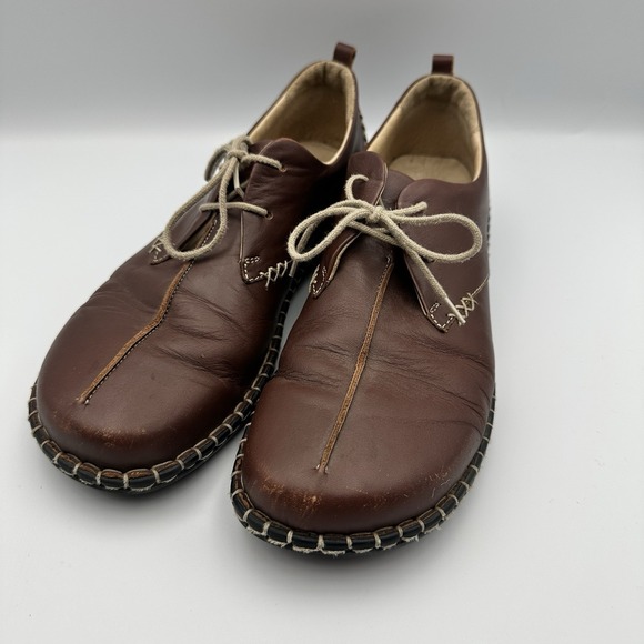 Josef Seibel Shoes - Josef Seibel Womens Brown Leather Lace Up Comfort Shoes EU 41 US 10 Casual